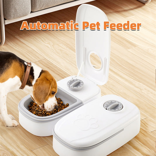 Automatic Timed Pet Feeder Smart Food Dispenser For Cats Dogs Timer Stainless Steel Bowl Auto Dog Cat Pet Feeding Pets Supplies